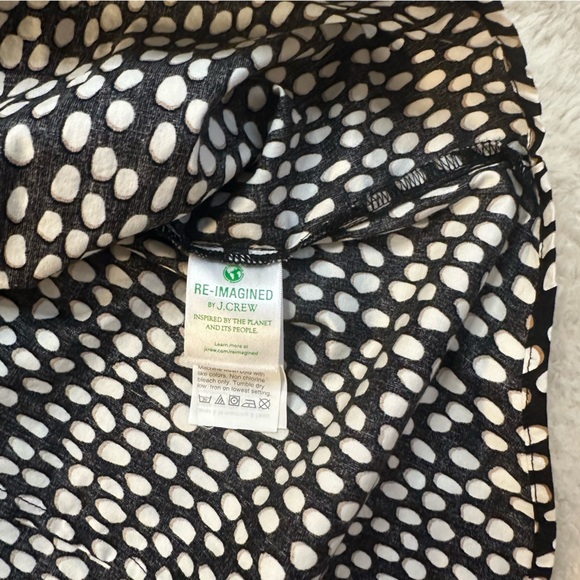 J. Crew Black and White Polka Dot Shirt - Picture 3 of 4